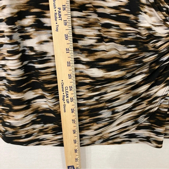 Calvin Klein Black Brown Stretch Wrap Top size 2X - Picture 7 of 10